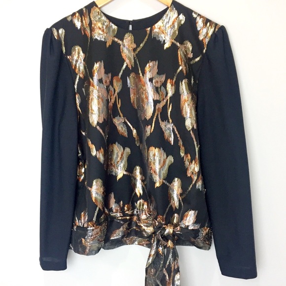 🍍Metallic Floral Top - Picture 1 of 4